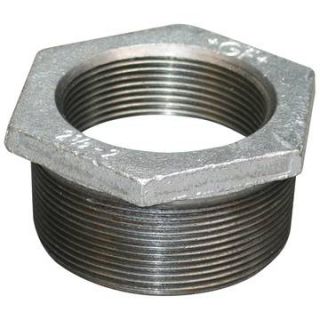 1/2" x 3/8" Galvaniseret nippelmuffe