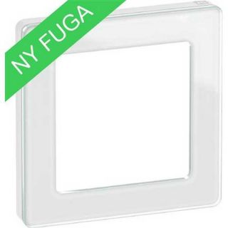 LK Fuga pure ramme glas 1 modul hvid
