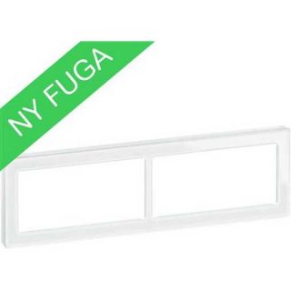 LK Fuga pure ramme glas 2x2 moduls hvid