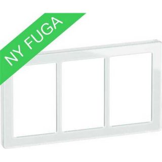 LK Fuga pure ramme glas 3x1½ modul hvid