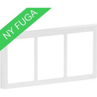 LK AB Fuga soft ramme 3x1½ modul hvid