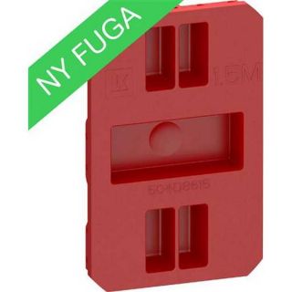 LK Fuga låg for indmurings- og indstøbningsdåser 1½ modul i rød, 100 stk.