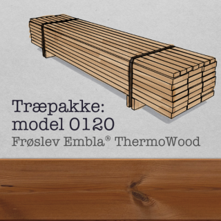 Arki kit træpakke til sidebord model 0120 Embla ThermoWood