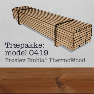 Arki kit træpakke til plint model 0419 Embla ThermoWood