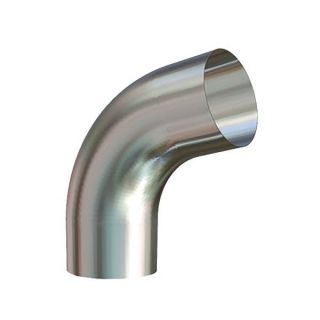 Lindab Rainline bøjning 45 gr. BK45 Stålmetallic Ø75 mm