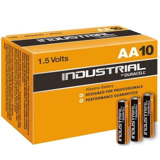 Duracell batteri Industrial Alkaline AA LR6, 10 stk/pk