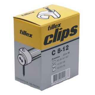 Clips hvid 8-12/30 mm 100 stk/pk