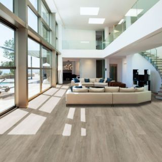 LVT vinyl klikgulv m/kork grå 6x229x1511 mm, 2,08 m2/pk