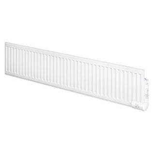 Pax oliefyldt elradiator enkelt panel 800W/230V, hvid stål, 300x1200x80 mm