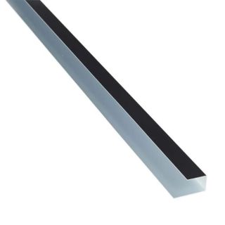 Kirkedal Heimdal alu afslutningsliste Black RAL 9005, 30x25x50x3000 mm