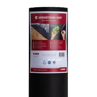 BMC sort ukrudtsdug 120 g/m2, 1×25 mtr/rl