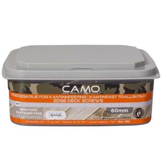 Camo A4 terrasseskruer 4,0x60 mm inkl 1 bit, 350 stk/pk