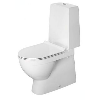 Duravit gulvstående nordisk toilet med S-lås og WonderGliss