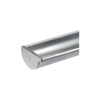 VMZINC endebund til limning venstre 11" halvrund Ø280 mm zinc natur, 1000 mm