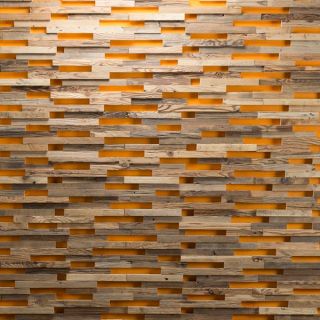 Expo Wooden Wall Designpanel fyr/gran 18-28 mm, 650x150 mm, 1 m2/pk, 11 stk/pk