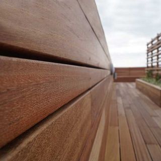 Jatoba terrassebrædder glat/glat 21x120 mm, L: 305-605 cm