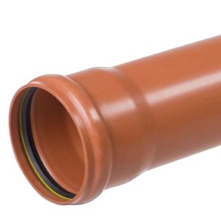 110 mm Kaczmarek PVC-kloakrør m/muffe SN8 3,0 mtr