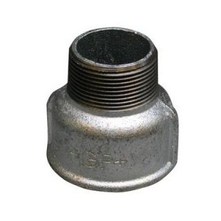 1/2" x 3/8" Galvaniseret spidsmuffe