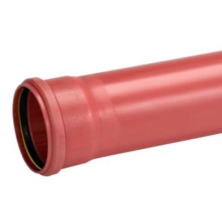 250 mm Uponor PVC-kloakrør m/muffe SN8 3,0 mtr