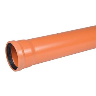 110 mm Wavin PVC-kloakrør m/muffe SN8 1,0 mtr