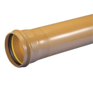 315 mm Wavin PVC-kloakrør m/muffe SN8 1,0 mtr