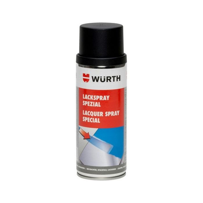 Køb Würth lak spraymaling varmebestandig mat jet-sort RAL 9005 til metal, ml hos StålXperten