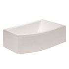 Danline Iggy asymmetrisk badekar basis, lige højrekant hvid, 1600x950 mm